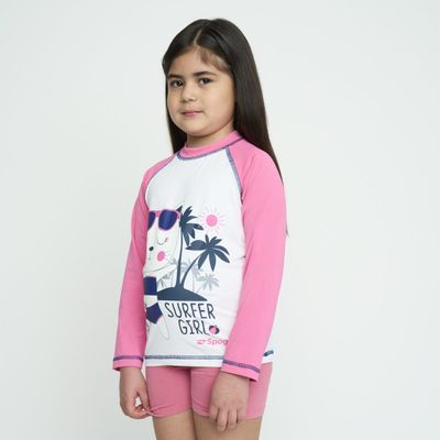 Imagen 2 del producto Polera Natación Niña Spoga UV Blanca