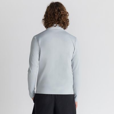 Imagen 2 del producto Polerón Running Hombre New Balance Space Dye 1/4 Zip Gris