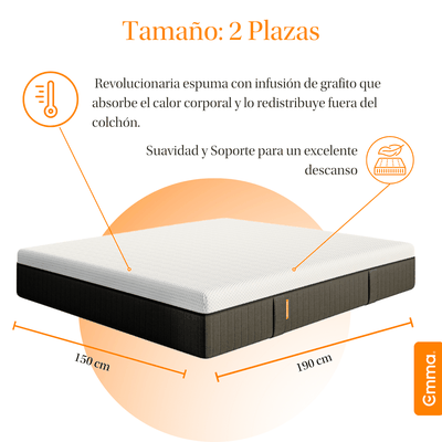 Imagen 2 del producto Colchón Emma ThermoSync 2 Plazas 150x190 cm