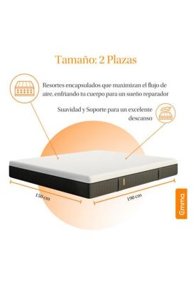 Imagen 2 del producto Colchón Emma Hybrid Premium 2 Plazas 150 Cm X 190cm X 25cm