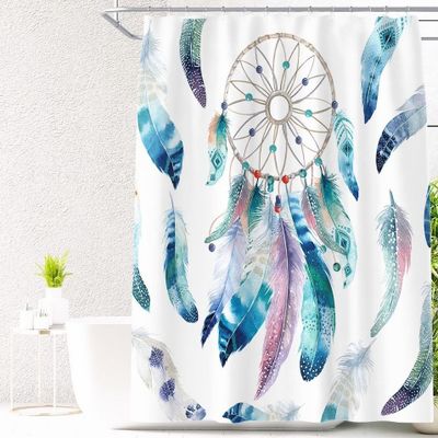 Imagen 1 del producto CORTINA DE BAÑO GENERO 600 G IMPERMEABLE CON DISEÑO DE ATRAPASUEÑO