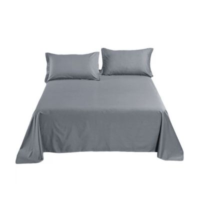 Imagen 1 del producto JUEGO DE SÁBANA 1.5 PLAZAS 144 HILOS ALGODÓN CON POLIÉSTER COLOR GRIS
