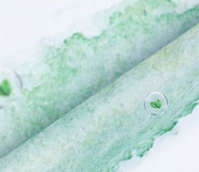 Imagen 2 del producto CORTINA DE BAÑO GENERO 600 G IMPERMEABLE CON DISEÑO BLANCO CON FLORES