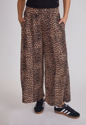 Pantalón Mujer Leopardo Beige Sioux