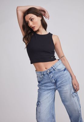 Imagen 2 del producto Peto Mujer Halter Crop Café Sioux