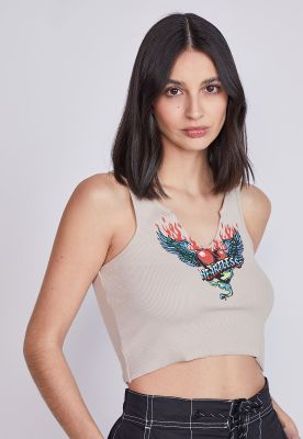 Imagen 2 del producto Polera Mujer Corazón Alas Arena Sioux