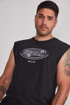 Imagen 2 del producto Polera Sin Manga Hombre Moda Negro Sioux