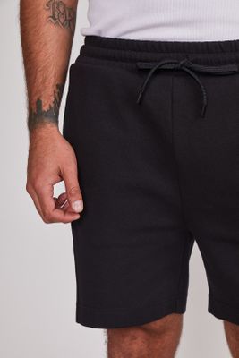 Imagen 2 del producto Bermuda Hombre Franela Corte Negro Sioux