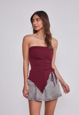 Peto Mujer Recogido asimétrico Burdeo Sioux