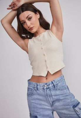 Imagen 2 del producto Peto Mujer Rib Botones Beige Sioux