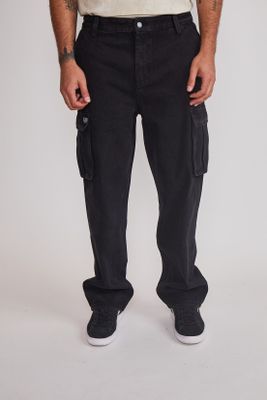 Jeans Hombre Baggy Cargo Negro Sioux