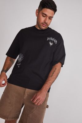 Imagen 2 del producto Polera Hombre Oversize Espalda Negro Sioux