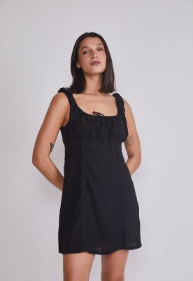 Vestido Mujer Tipo Corset Negro Sioux