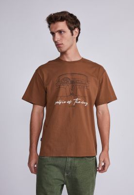 Polera Hombre Café Selfie Of Two Day Sioux