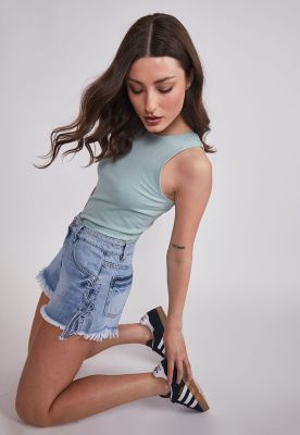 Imagen 2 del producto Short Mujer Denim Lazos Celeste Sioux