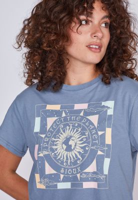 Imagen 2 del producto Polera Mujer Protect Planet Celeste Sioux