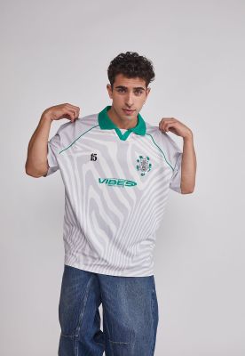 Polera Hombre Oversize Fútbol Retro Gris Sioux