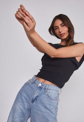 Imagen 2 del producto Polera Mujer Manga Vuelos Negro Sioux