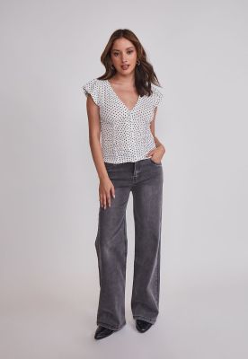 Imagen 2 del producto Polera Mujer Botones Lunares Blanco Sioux