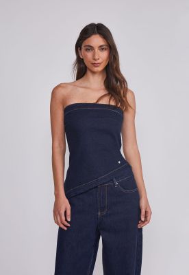 Peto Mujer Denim asimétrico Azul Sioux