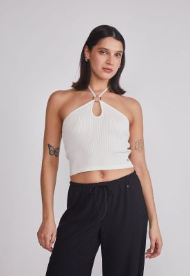 Peto Mujer Tejido Argolla Blanco Sioux