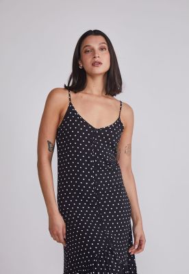 Vestido Mujer Largo Pabilo Negro Sioux