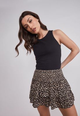 Imagen 2 del producto Falda Mujer Leopardo Cintura Elasticada Beige Sioux