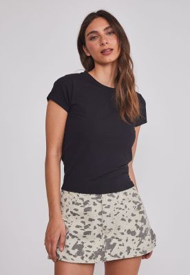 Polera Mujer Básica Lisa Negro Sioux