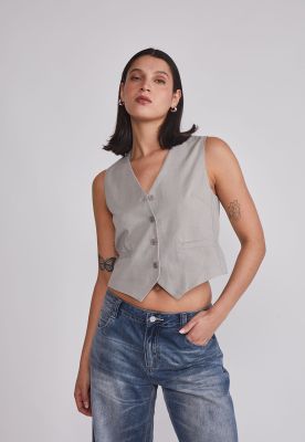 Chaqueta Mujer Sastrero Lino Beige Sioux