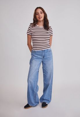 Imagen 2 del producto Polera Mujer Listada Rosado Sioux