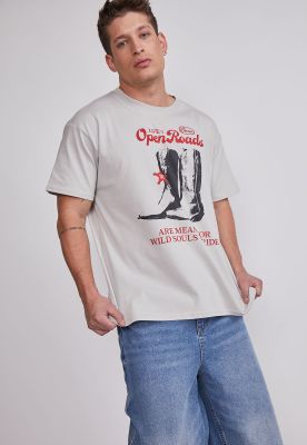 Imagen 2 del producto Polera Hombre Cowboy Botas Gris Sioux