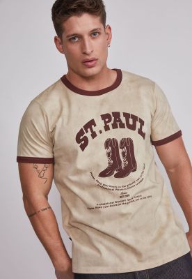 Imagen 2 del producto Polera Hombre West Boxy Beige Sioux