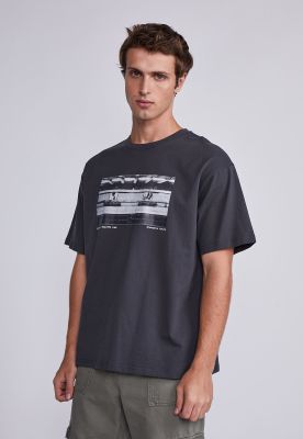 Polera Hombre Negro Station Sioux