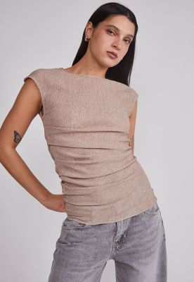 Imagen 2 del producto Polera Mujer Recogida Cintura Beige Sioux