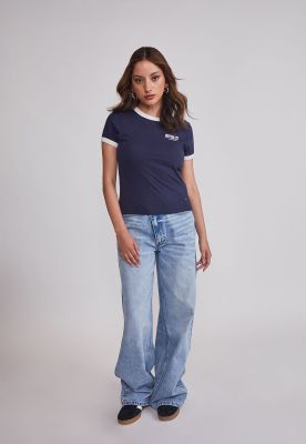 Imagen 2 del producto Polera Mujer Baby Tee Lisa Azul Sioux