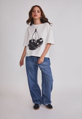 Imagen 2 del producto Polera Mujer Cherry Boxy Blanco Sioux
