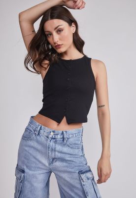 Imagen 2 del producto Peto Mujer Rib Botones Negro Sioux