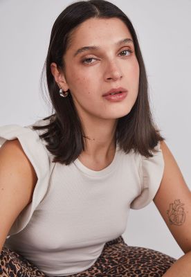 Imagen 2 del producto Polera Mujer Manga Vuelos Beige Sioux