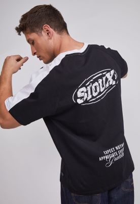 Imagen 2 del producto Polera Hombre Bicolor Negro Sioux