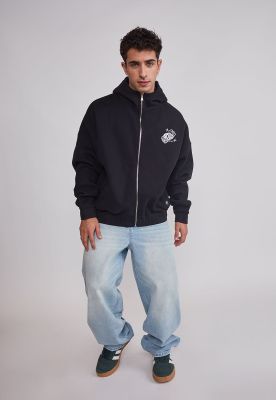 Imagen 2 del producto Polerón Hombre Cierre Boxy Fit Negro Sioux