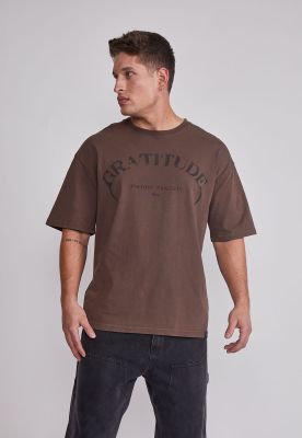 Polera Hombre Lavada Wals Café Sioux