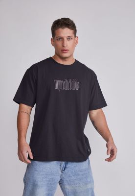 Polera Hombre Lavada básica Negro Sioux