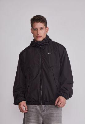 Cortaviento Hombre Con Cierre Metal Negro Sioux
