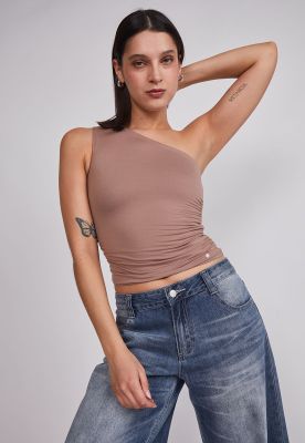 Imagen 2 del producto Peto Mujer Crop Un Hombro Café Sioux