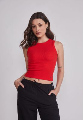 Peto Mujer Rib Ajustado Rojo Sioux