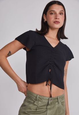 Imagen 2 del producto Blusa Mujer Amarra Frontal Negro Sioux