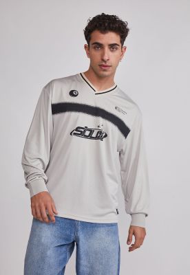 Polera Hombre Fútbol Retro Gris Sioux
