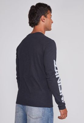 Imagen 2 del producto Polera Hombre Estampada Brazos Negro Sioux