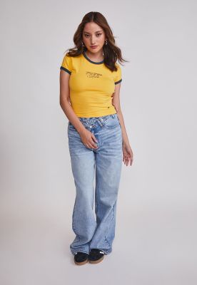 Imagen 2 del producto Polera Mujer Elasticada Brasil Amarillo Sioux