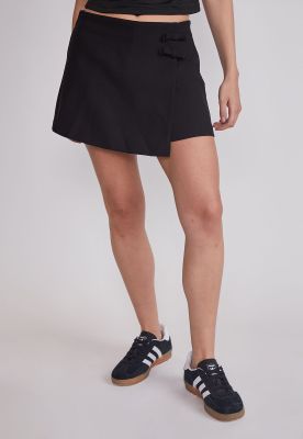 Falda Short Mujer Lazos Negro Sioux